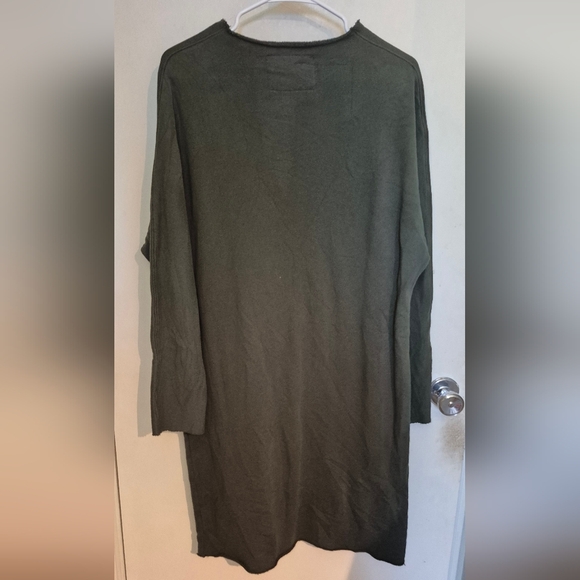 Frank & Eileen Isabelle Funnel Neck Triple Fleece Dress Green Sz.L - Picture 7 of 10